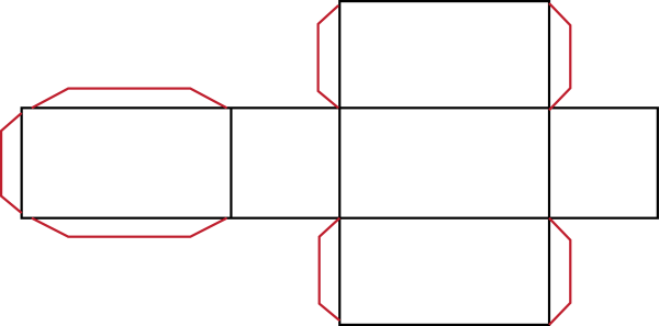 Развертка прямоугольного параллелепипеда а4