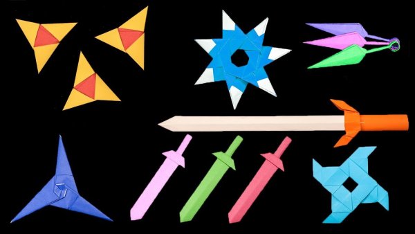 Оригами оружие ниндзя сюрикен