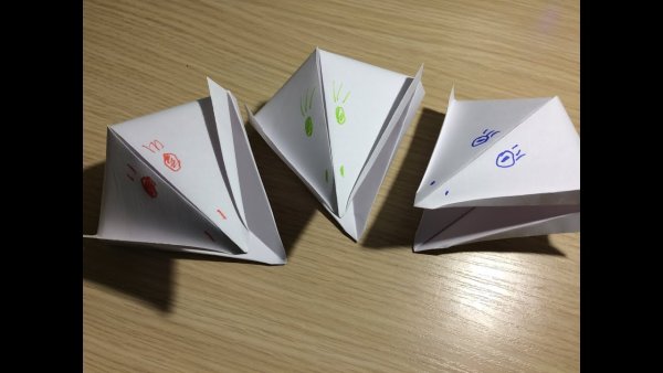 Оригами клювик из бумаги