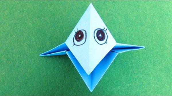 Ворона оригами для детей