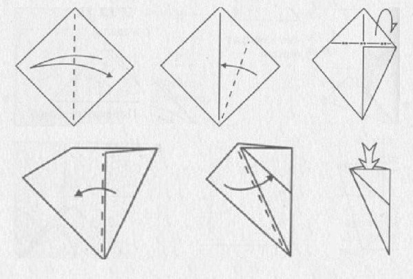 Оригами из бумаги когти Росомахи схема