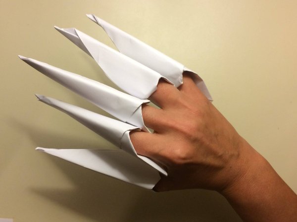 Оригами из бумаги когти Фредди Крюгера