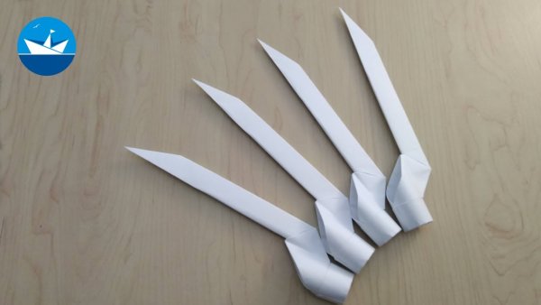 Оригами из бумаги оружие ниндзя когти