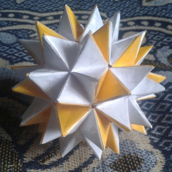 Модульное оригами новогодний шарик