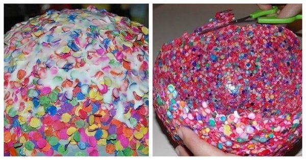 Поделки из разноцветного конфетти