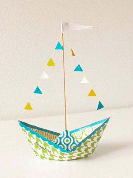 Оригами для детей кораблик