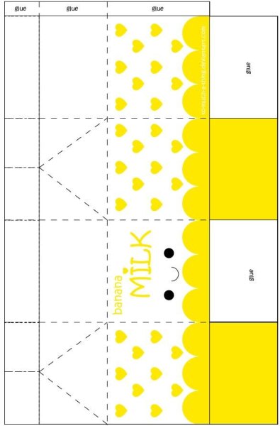 Развертка из бумаги молоко