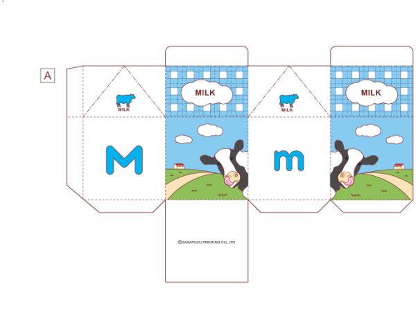 Развертка коробочки для молока