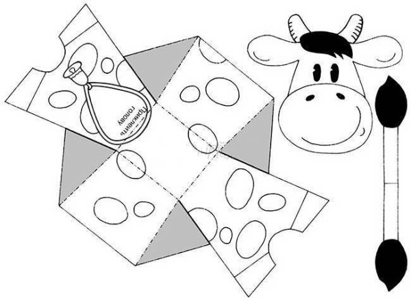 Корова поделка из бумаги