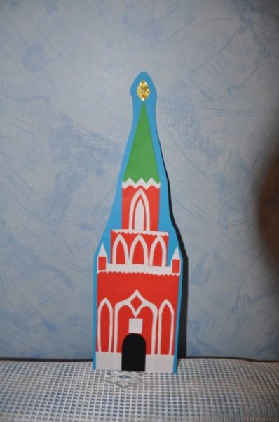 Аппликация 3д Спасская башня Кремля
