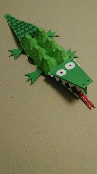 Крокодил поделка из бумаги