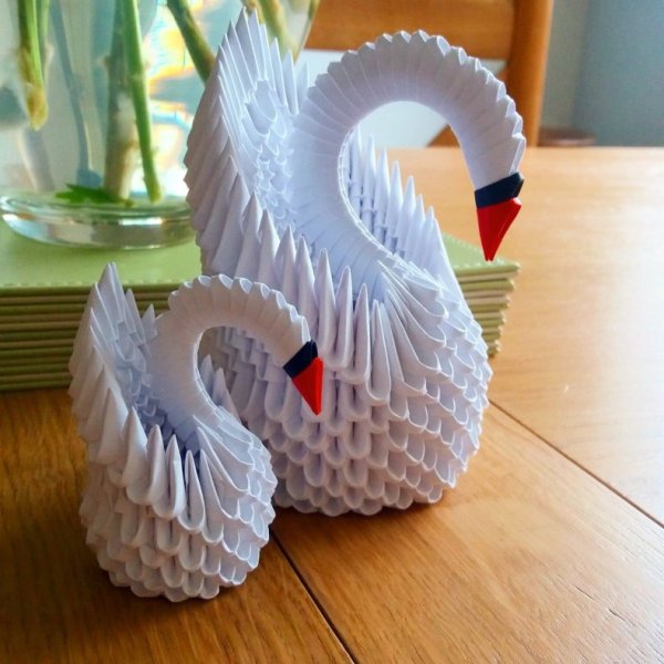 Модульное оригами Царевна лебедь