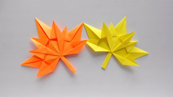 Оригами лист клена