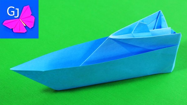 Оригами кораблик лодочка
