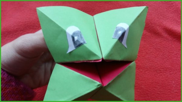 Оригами игрушка на пальцы