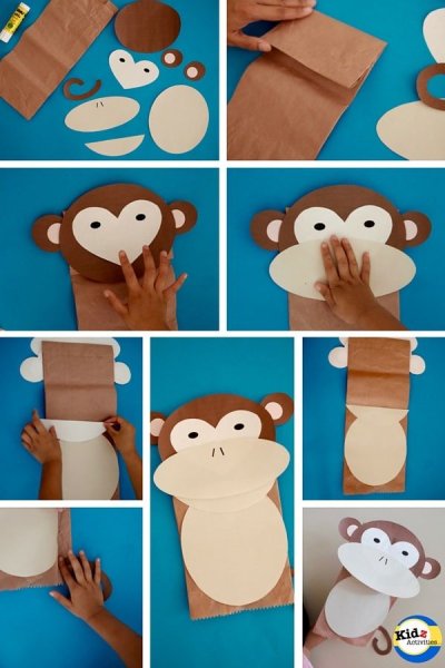 Поделка обезьянка для малышей