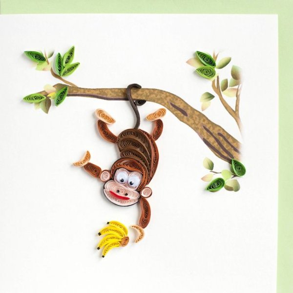 Поделка обезьянка для малышей