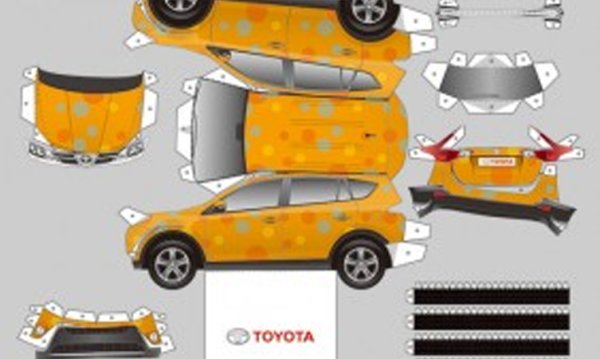 Развертка автомобиля Toyota Land Cruiser