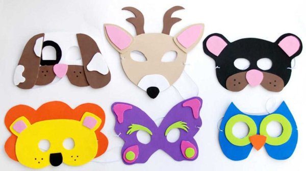 Новогодние маски своими руками для детей