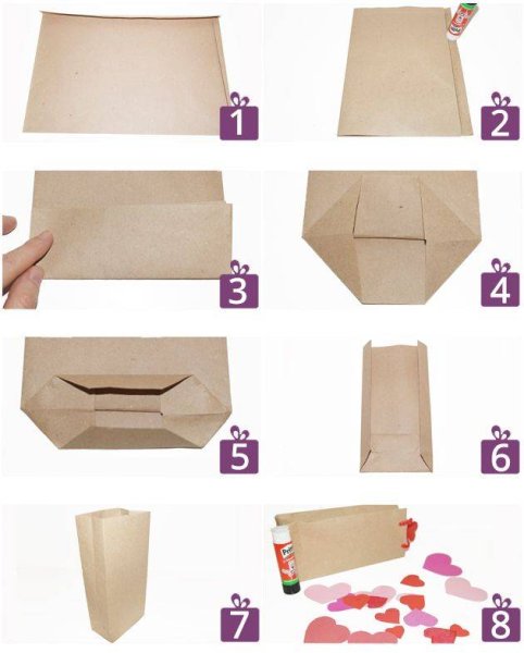 Как сложить пакетик из бумаги для подарка