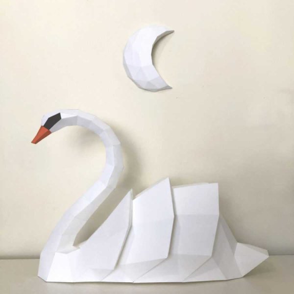 Лебедь из бумаги своими руками для детей