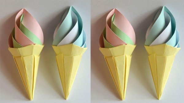 Оригами мороженое