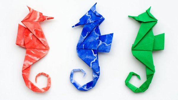 Оригами морской конек