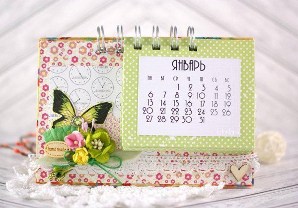 Настольный календарь Скрапбукинг