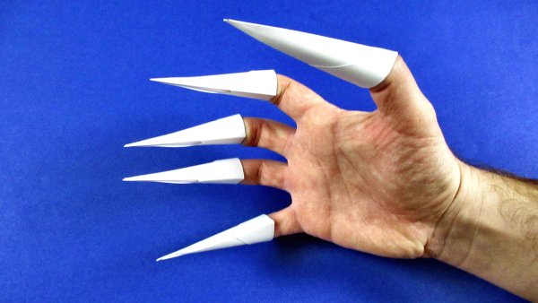 Бумажные когти на пальцы