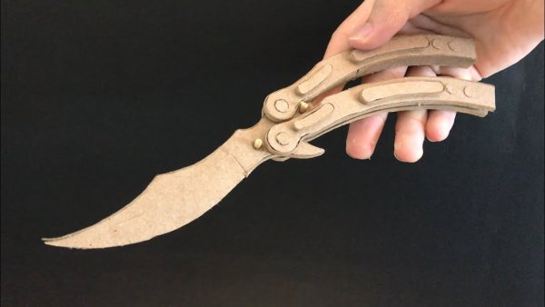 Картонный нож бабочка