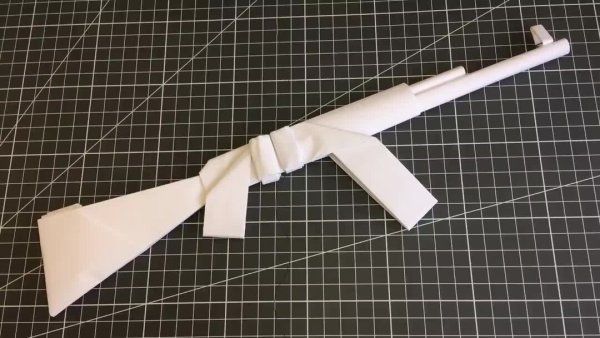 Бумажный пистолет из бумаги