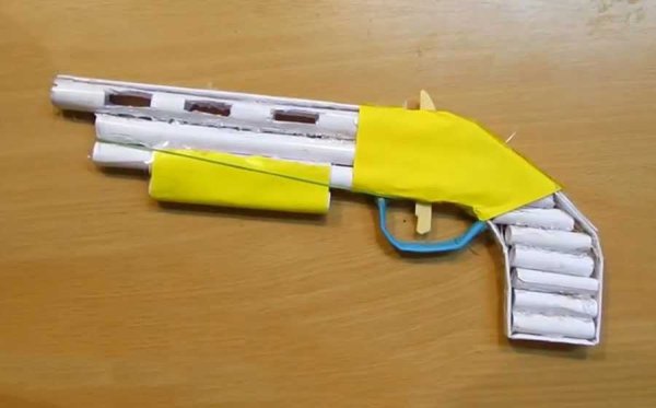 Бумажный пистолет револьвер