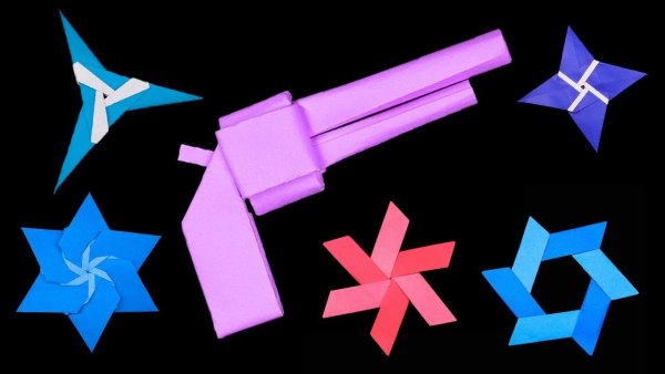 Оригами оружие ниндзя сюрикен