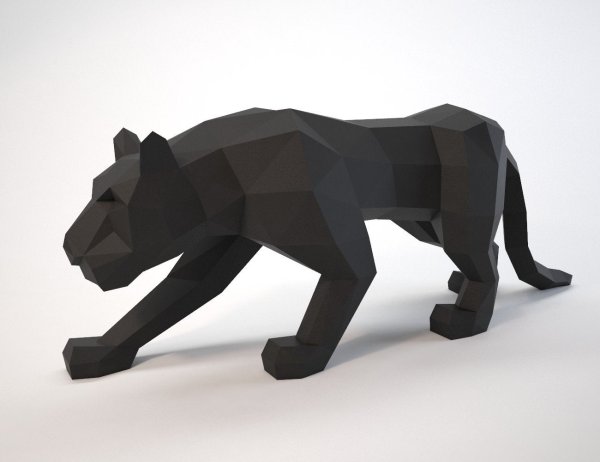 Papercraft 3d модель пантера