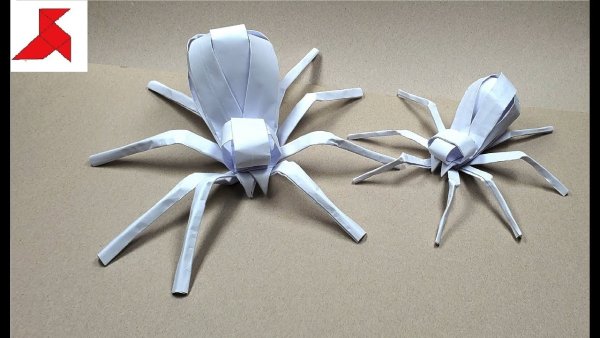 Поделка паук из бумаги