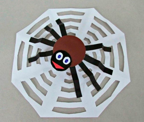 Поделка паук из бумаги