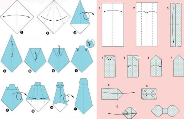 Оригами из бумаги рубашка для папы