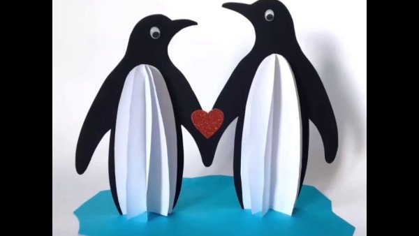 Влюблённые пингвины поделки