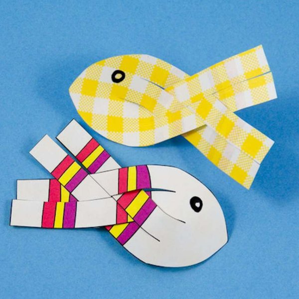 Рыбка из бумажных полосок