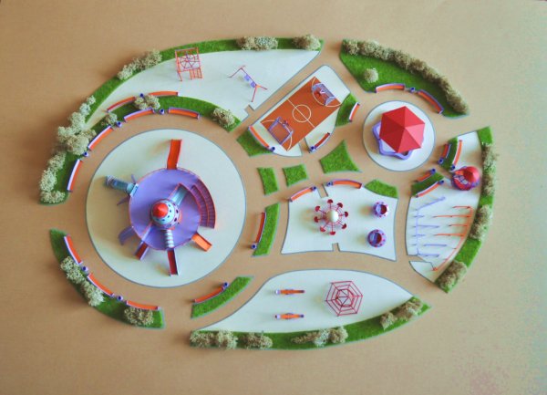 Макет детской площадки в детском саду
