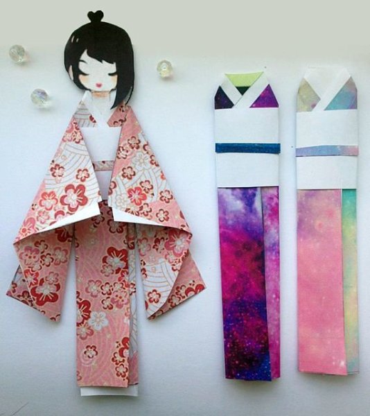 Бумажная японская кукла Анисама