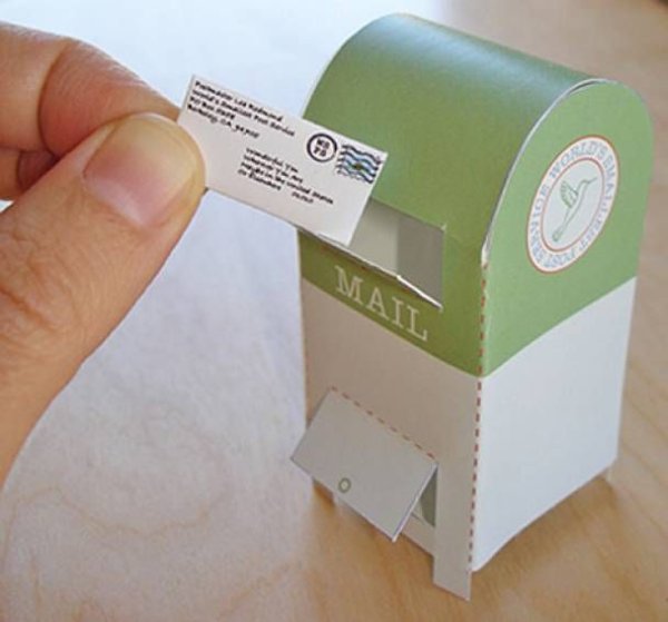 Мини почтовый ящик из бумаги