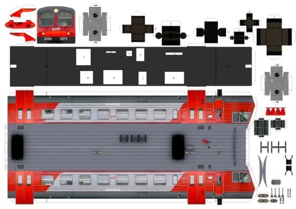 Развёртка поезд РЖД эп1м-700