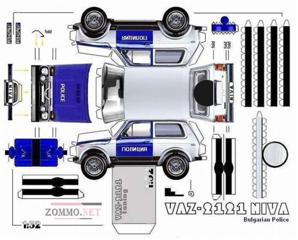 Развертка машины ВАЗ 2107