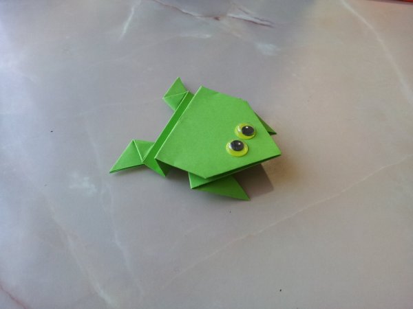 Оригами из бумаги для детей лягушка попрыгушка
