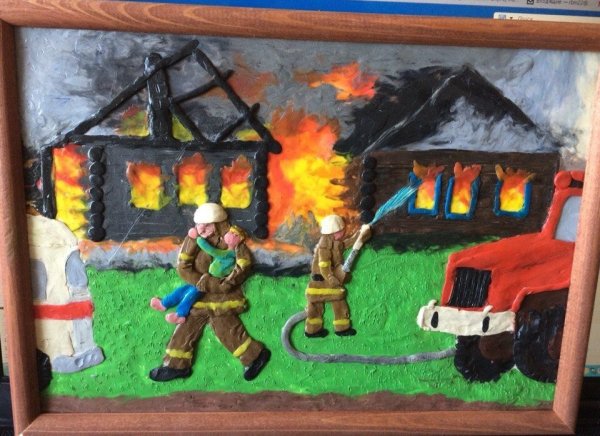 Поделка в садик на тему пожарная безопасность Неопалимая Купина