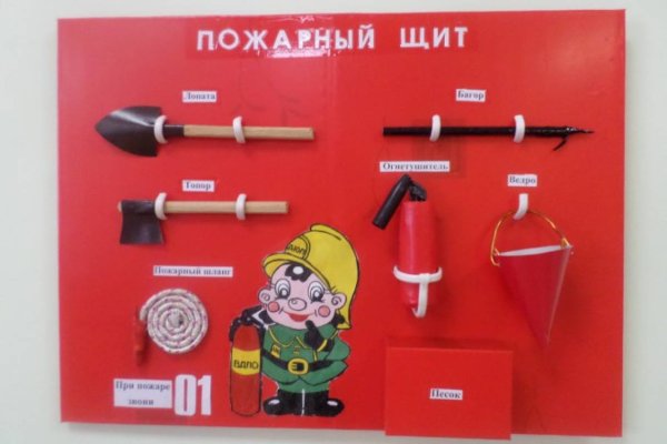 Макет пожарного щита для детского сада