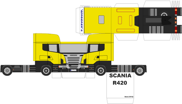 Развертка тягач Scania