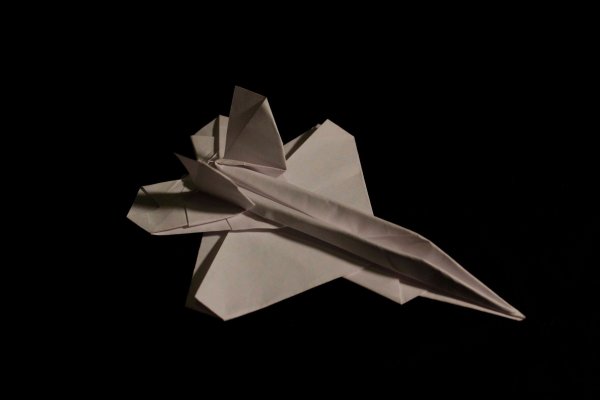 Оригами самолет f22 Raptor