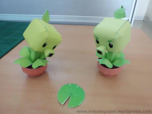 Оригами растения против зомби 2
